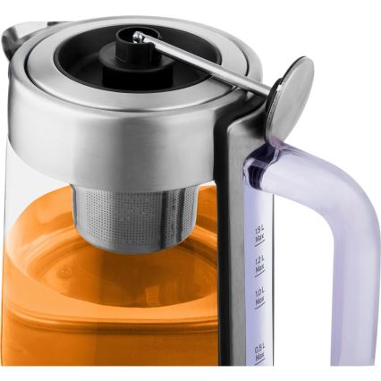 Sencor - 1,5 l Wasserkocher mit Temperaturregelung, 1500 W/230 V, Edelstahl