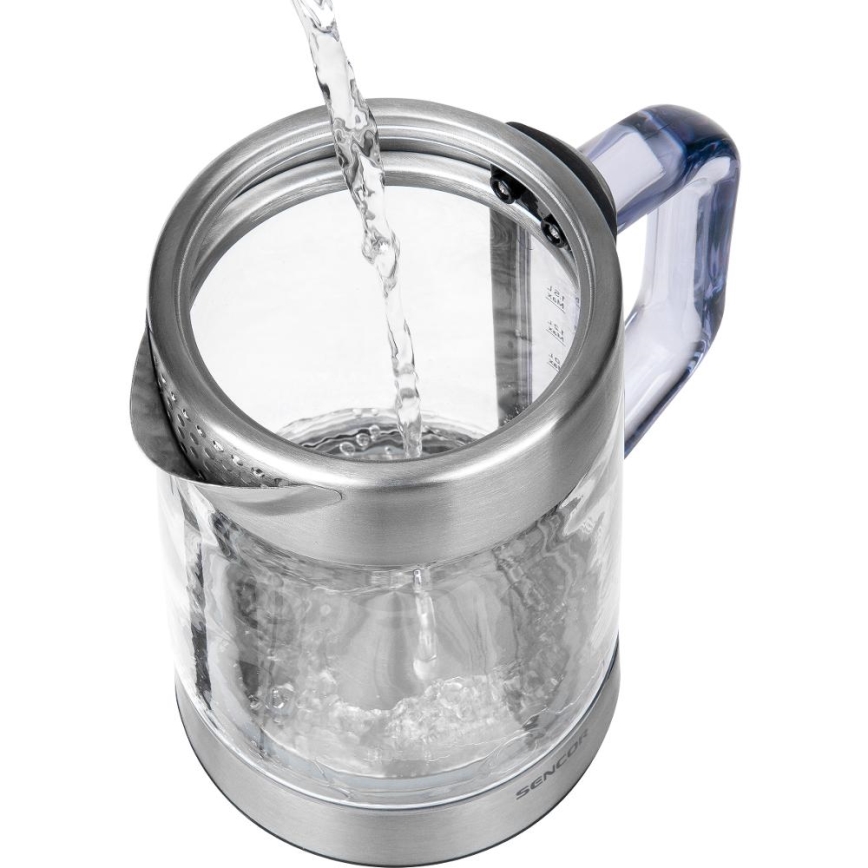 Sencor - 1,5 l Wasserkocher mit Temperaturregelung, 1500 W/230 V, Edelstahl