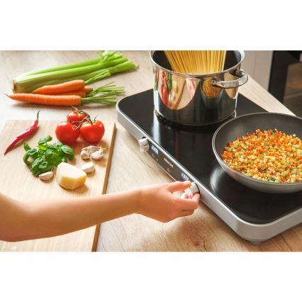 Sencor - 2-flammiges Glaskeramikkochfeld mit LCD-Anzeige 3500W/230V
