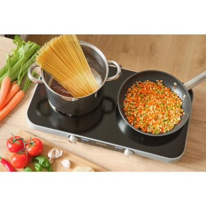 Sencor - 2-flammiges Glaskeramikkochfeld mit LCD-Anzeige 3500W/230V