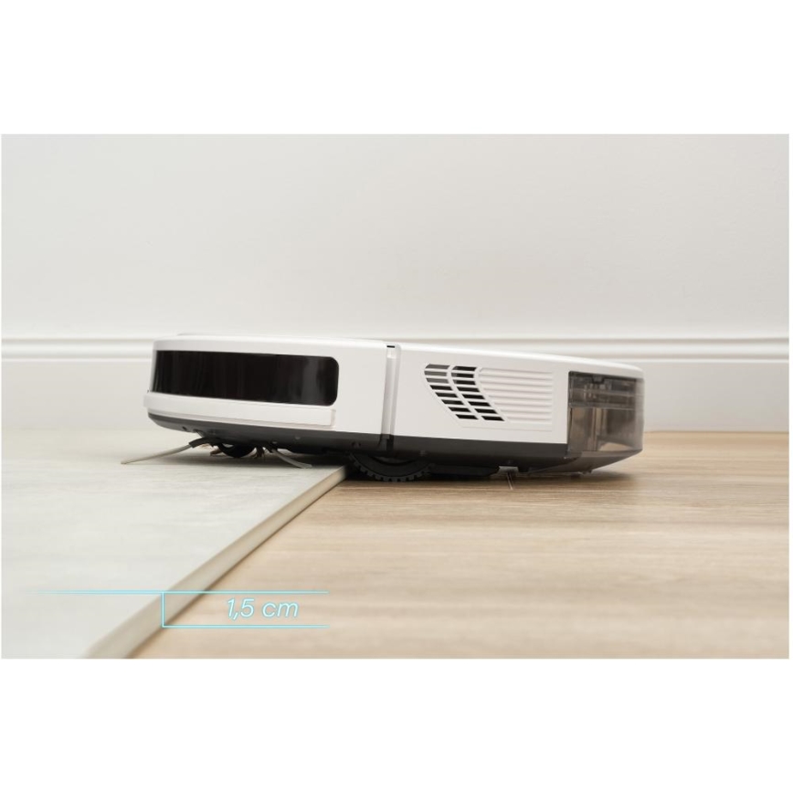 Sencor - Intelligenter 2-in-1 Saugroboter mit Wischfunktion 28W/2600 mAh Wi-Fi weiß + Fernbedienung