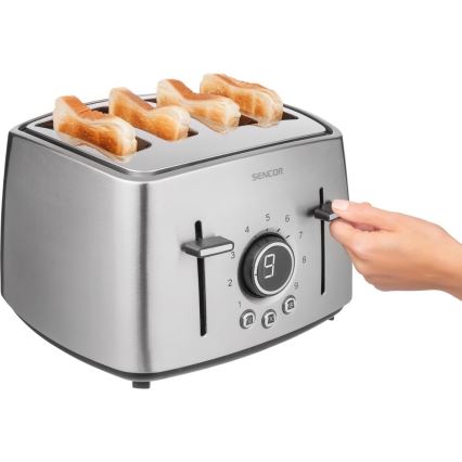 Sencor - 4-Schlitz-Toaster 1600W/230V, mattchrom