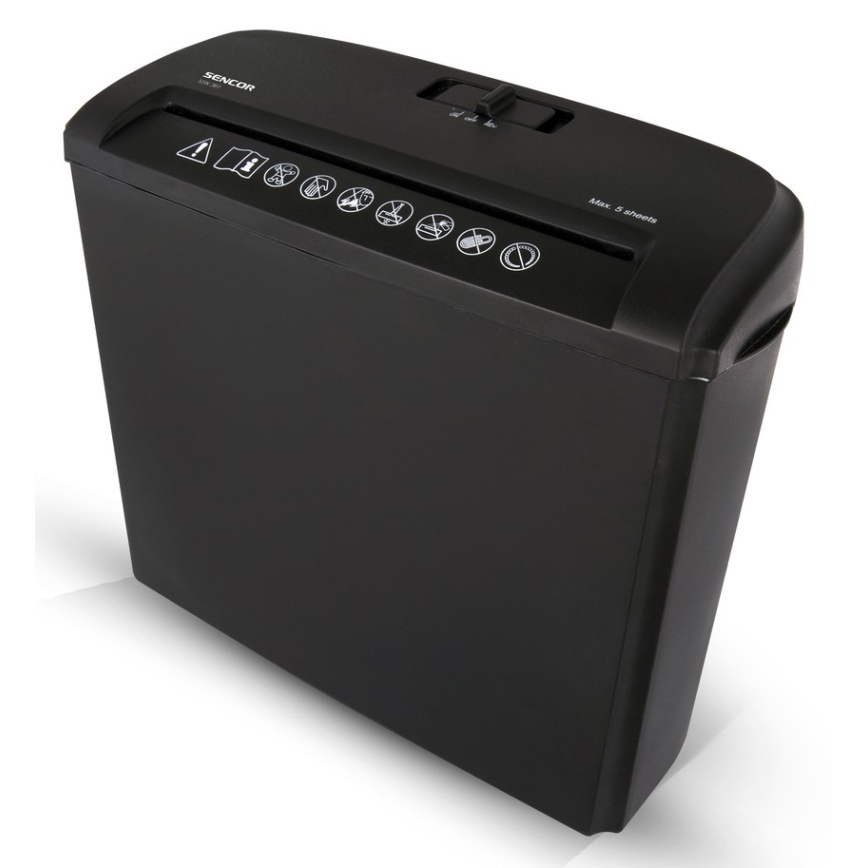 Sencor - Aktenvernichter A4 Volumen 7 l 230V schwarz