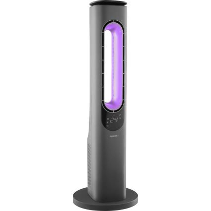 Sencor - Flügelloser Turmventilator mit Keramik-Heizelement 1200/2000W/230V anthrazit + Fernbedienung