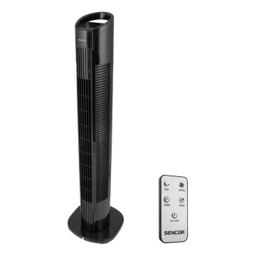 Sencor - Bodenventilator 50W/230V schwarz + Fernbedienung
