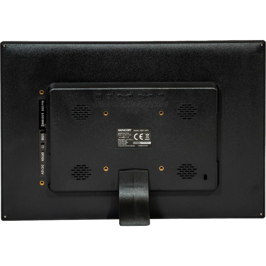 Sencor - Digitaler Fotorahmen 15,4 mit integriertem Lautsprecher, 230 V, schwarz + Fernbedienung