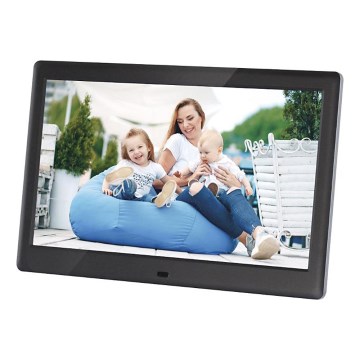 Sencor - Digitaler Fotorahmen mit Lautsprecher 230 V schwarz + Fernbedienung