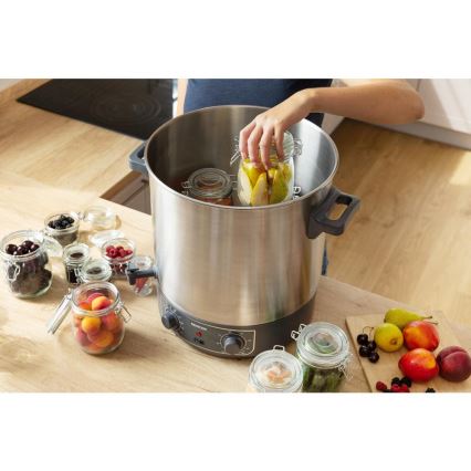Sencor - Einkochtopf 27 l 1800 W/230 V Edelstahl/Grau