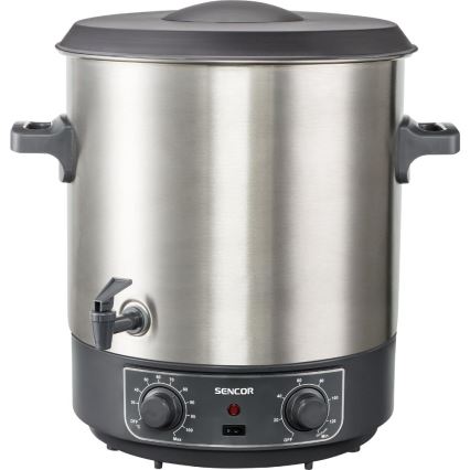 Sencor - Einkochtopf 27 l 1800 W/230 V Edelstahl/Grau