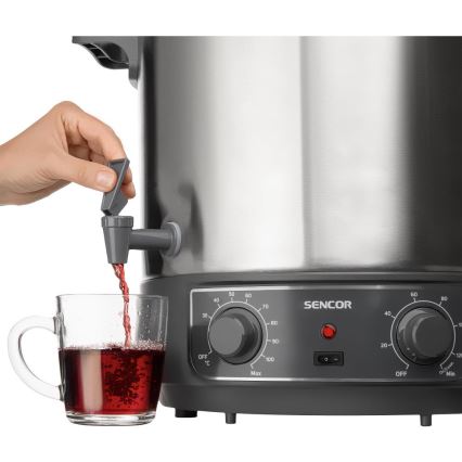 Sencor - Einkochtopf 27 l 1800 W/230 V Edelstahl/Grau