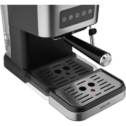 Sencor - Espressomaschine mit Siebträger 1050 W/230 V schwarz/mattchrom