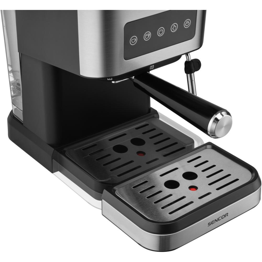 Sencor - Espressomaschine mit Siebträger 1050 W/230 V schwarz/mattchrom