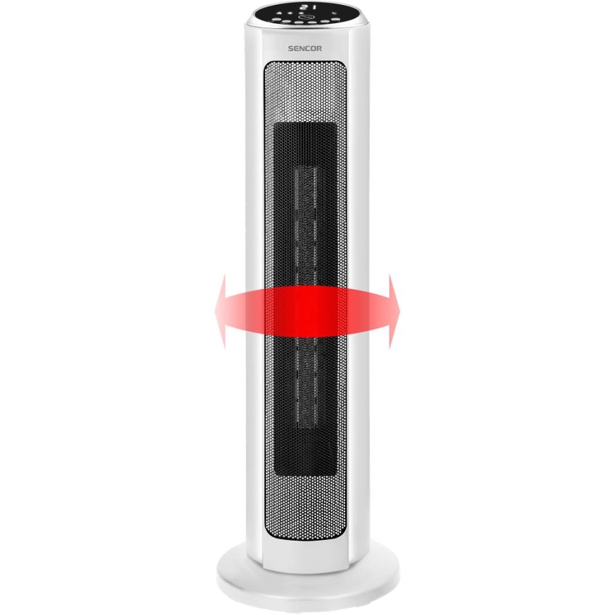 Sencor - Heizlüfter mit keramischem Heizelement 2200W/230V Wi-Fi weiß + Fernbedienung