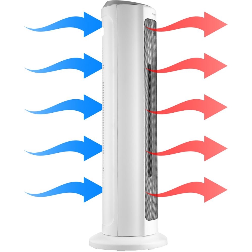 Sencor - Heizlüfter mit keramischem Heizelement 2200W/230V Wi-Fi weiß + Fernbedienung