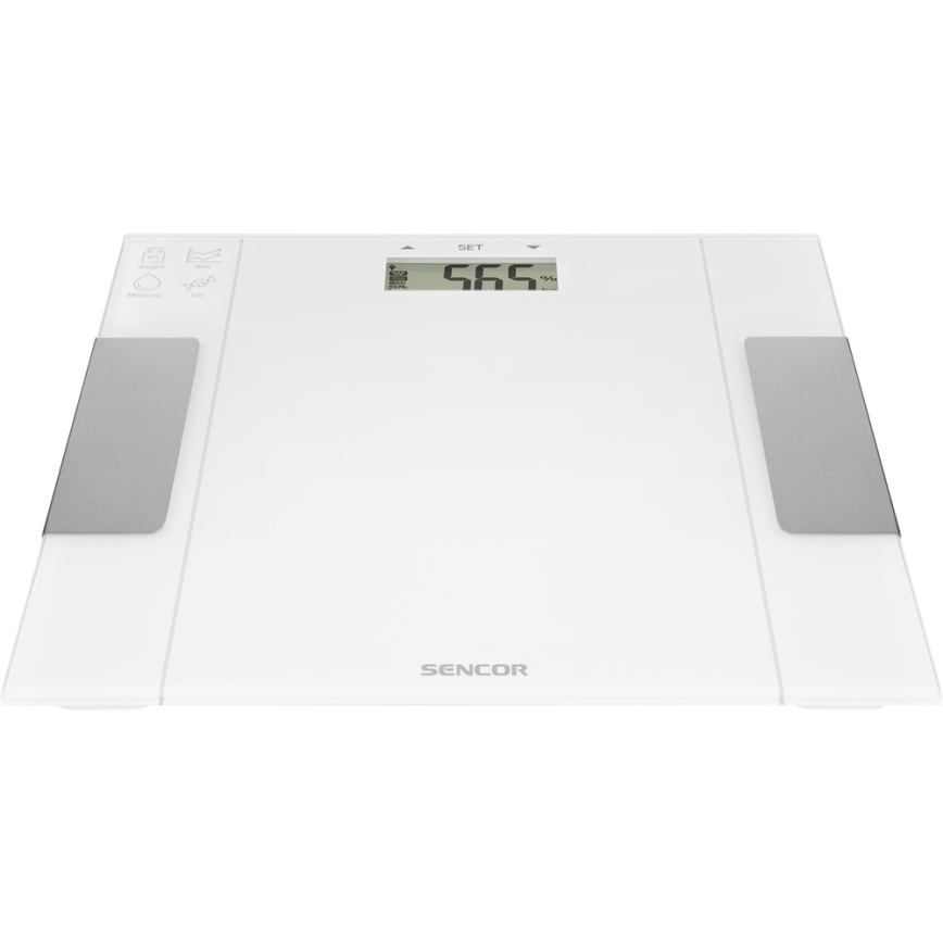 Sencor - Intelligente Fitnesswaage 1xCR2032 weiß