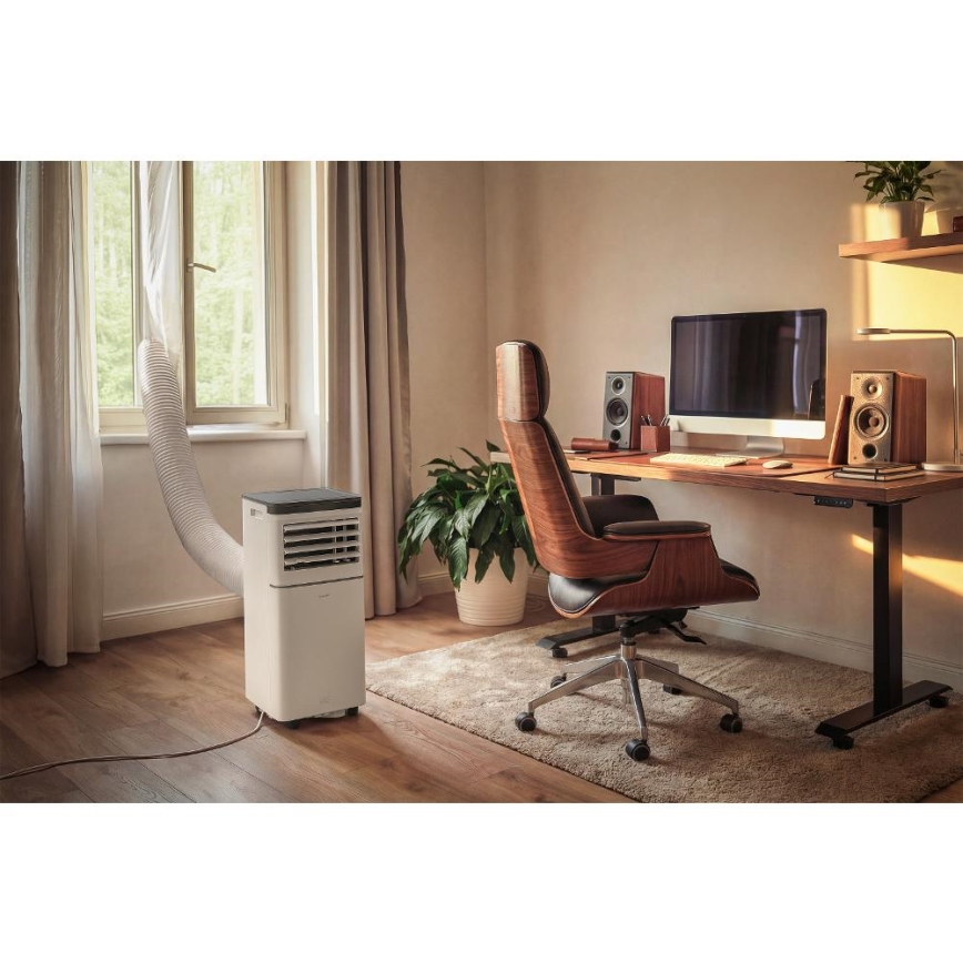 Sencor - Smarte mobile Klimaanlage 3-in-1 mit komplettem Zubehör 760 W/230 V 7000 BTU Wi‑Fi weiß + Fernbedienung