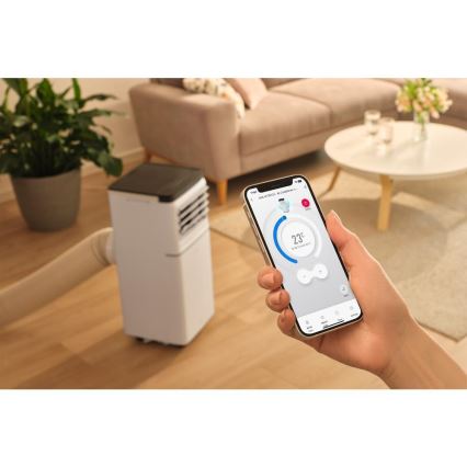 Sencor - Smarte mobile Klimaanlage 3-in-1 mit komplettem Zubehör 760 W/230 V 7000 BTU Wi‑Fi weiß + Fernbedienung