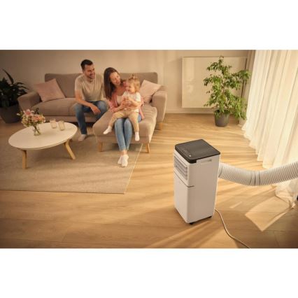 Sencor - Smarte mobile Klimaanlage 3-in-1 mit komplettem Zubehör 760 W/230 V 7000 BTU Wi‑Fi weiß + Fernbedienung