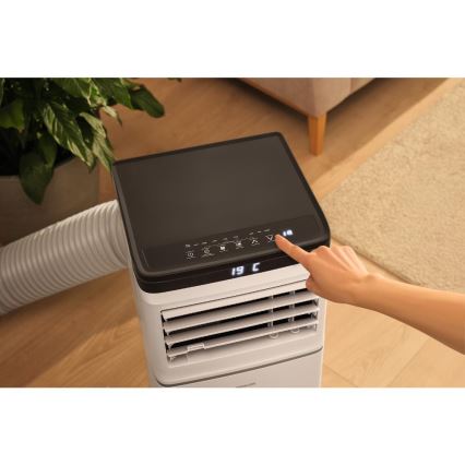 Sencor - Intelligente mobile Klimaanlage 3-in-1 mit komplettem Zubehör, 1020 W / 230 V, 10000 BTU, Wi‑Fi, weiß + Fernbedienung