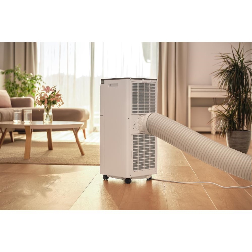 Sencor - Intelligente mobile Klimaanlage 3-in-1 mit komplettem Zubehör, 1020 W / 230 V, 10000 BTU, Wi‑Fi, weiß + Fernbedienung