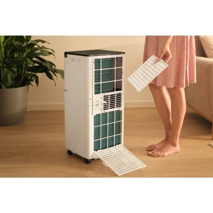 Sencor - Intelligente mobile Klimaanlage 3-in-1 mit komplettem Zubehör, 1020 W / 230 V, 10000 BTU, Wi‑Fi, weiß + Fernbedienung