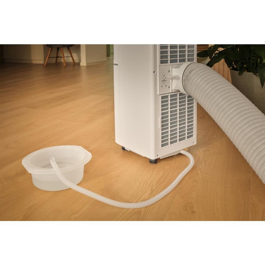 Sencor - Intelligente mobile Klimaanlage 3-in-1 mit komplettem Zubehör, 1020 W / 230 V, 10000 BTU, Wi‑Fi, weiß + Fernbedienung