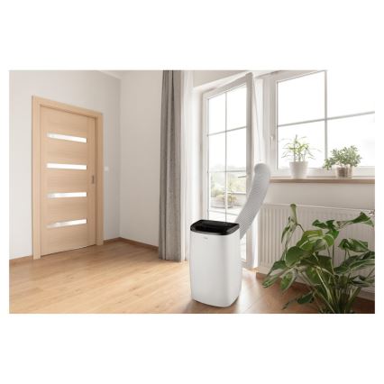Sencor - Intelligente mobile Klimaanlage 4-in-1 inkl. komplettem Zubehör 1700 W/230 V, 12 000 BTU, Wi‑Fi, weiß + Fernbedienung