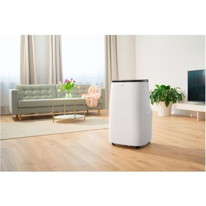 Sencor - Intelligente mobile Klimaanlage 4-in-1 inkl. komplettem Zubehör 1700 W/230 V, 12 000 BTU, Wi‑Fi, weiß + Fernbedienung