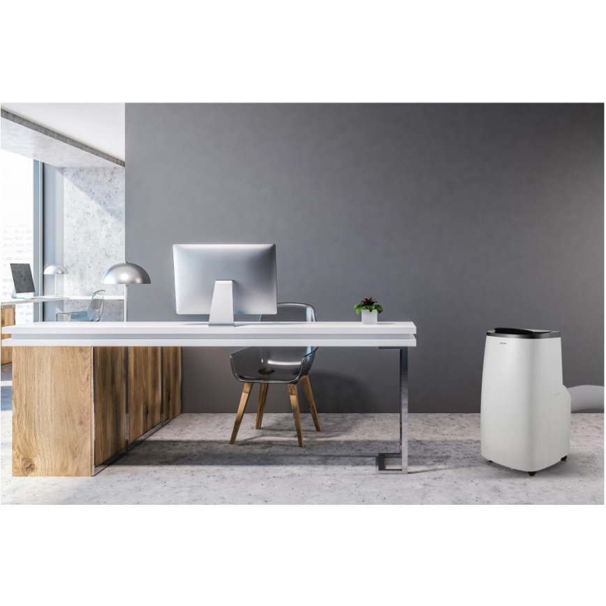 Sencor - Intelligente mobile Klimaanlage 4-in-1 inkl. komplettem Zubehör 1700 W/230 V, 12 000 BTU, Wi‑Fi, weiß + Fernbedienung