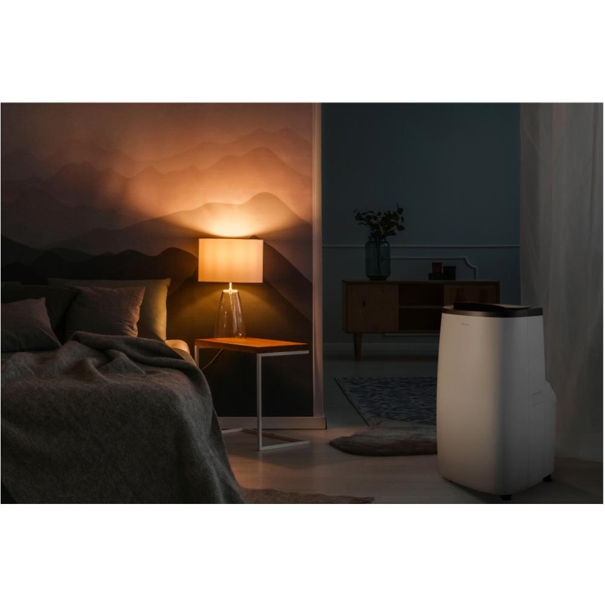 Sencor - Intelligente mobile Klimaanlage 4-in-1 inkl. komplettem Zubehör 1700 W/230 V, 12 000 BTU, Wi‑Fi, weiß + Fernbedienung