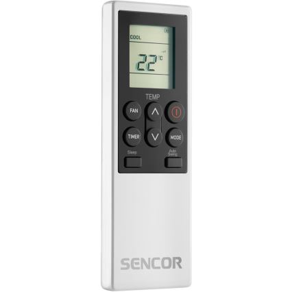 Sencor - Intelligente mobile Klimaanlage 4-in-1 inkl. komplettem Zubehör 1700 W/230 V, 12 000 BTU, Wi‑Fi, weiß + Fernbedienung