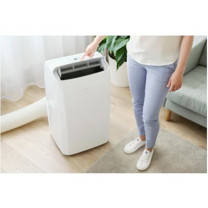 Sencor - Smarte mobile Klimaanlage 5-in-1, inkl. Komplettzubehör, 733 W/230 V, 9000 BTU, Wi-Fi, weiß + Fernbedienung