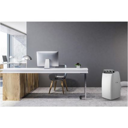Sencor - Smarte mobile Klimaanlage 5-in-1, inkl. Komplettzubehör, 733 W/230 V, 9000 BTU, Wi-Fi, weiß + Fernbedienung