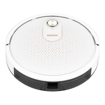 Sencor - Intelligenter 2-in-1 Saugroboter mit Wischfunktion 28W/2600 mAh Wi-Fi weiß + Fernbedienung