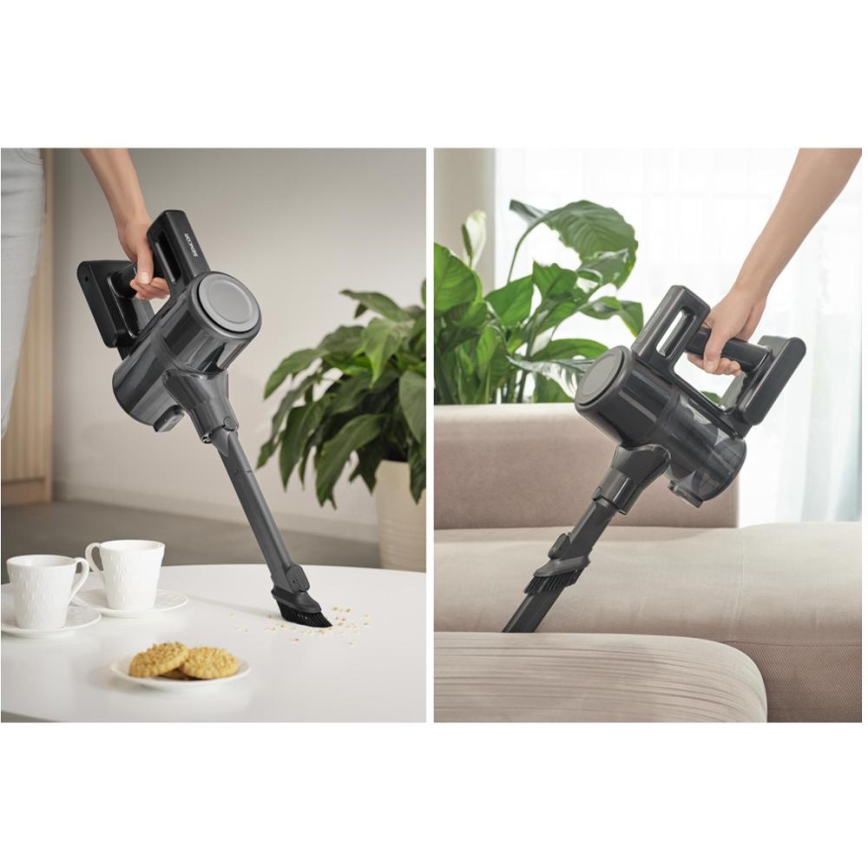 Sencor - Kabelloser 2-in-1-Stielstaubsauger 200 W / 2600 mAh, schwarz