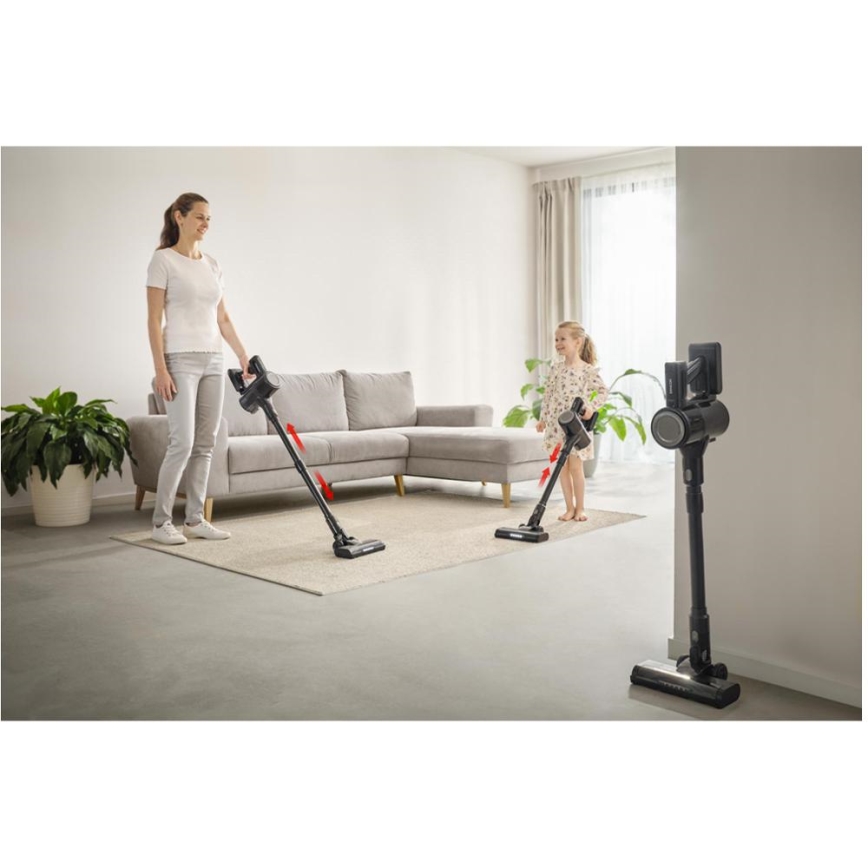 Sencor - Kabelloser 2-in-1-Stielstaubsauger 200 W / 2600 mAh, schwarz