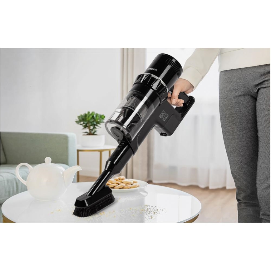 Sencor - Kabelloser Stabstaubsauger 2in1 250W/2200 mAh schwarz