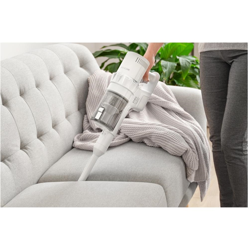 Sencor - Kabelloser Stabstaubsauger 2in1 250W/2200 mAh Weiß
