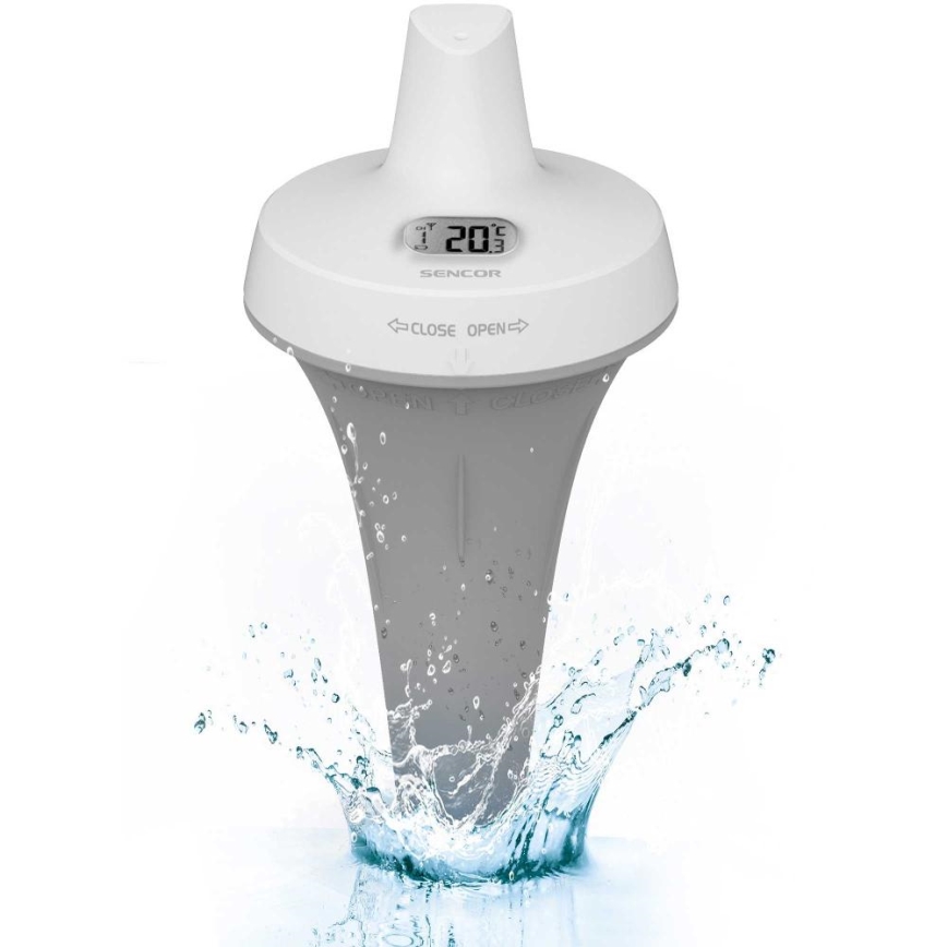 Sencor - Kabelloser schwimmender Poolsensor 2xAA IPX7