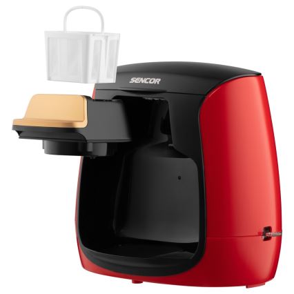 Sencor - Kaffeemaschine mit zwei Tassen 500W/230V rot/schwarz