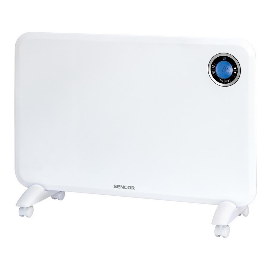 Sencor - Konvektionsheizer mit LCD-Display und Thermostat 750W/1500W/230V IP24