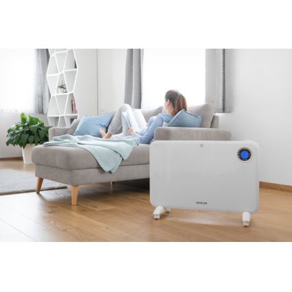 Sencor - Konvektionsheizer mit LCD-Display und Thermostat 750W/1500W/230V IP24