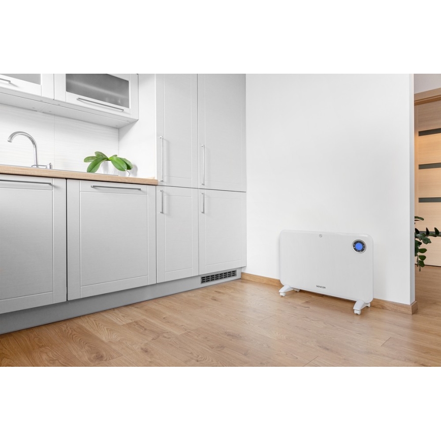 Sencor - Konvektionsheizer mit LCD-Display und Thermostat 750W/1500W/230V IP24