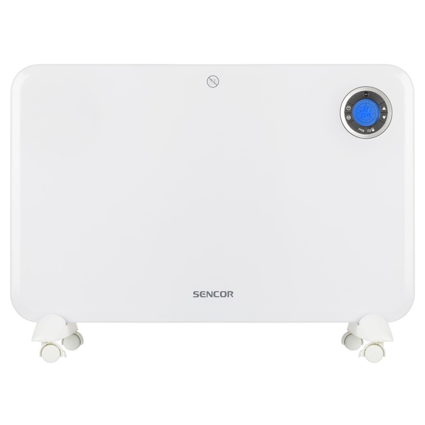 Sencor - Konvektionsheizer mit LCD-Display und Thermostat 750W/1500W/230V IP24