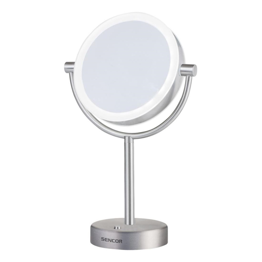 Sencor - Kosmetikspiegel mit LED-Beleuchtung LED/5W/230V Edelstahl