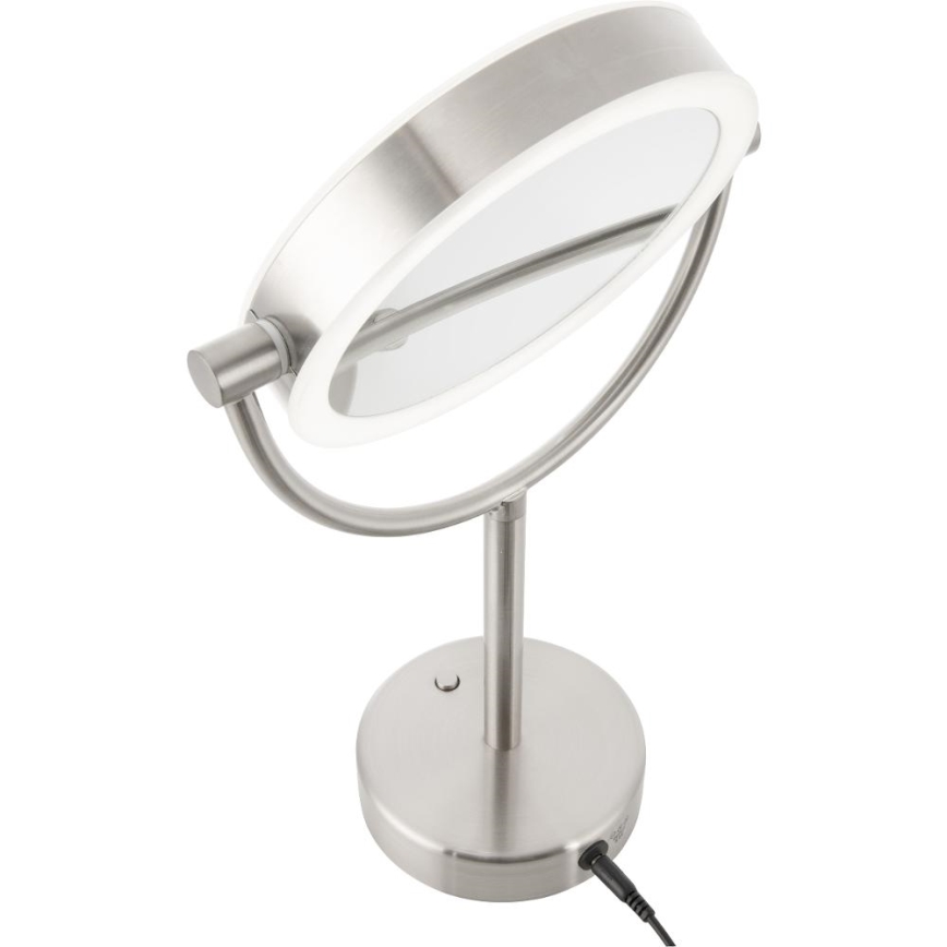 Sencor - Kosmetikspiegel mit LED-Beleuchtung LED/5W/230V Edelstahl