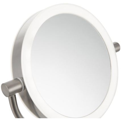 Sencor - Kosmetikspiegel mit LED-Beleuchtung LED/5W/230V Edelstahl