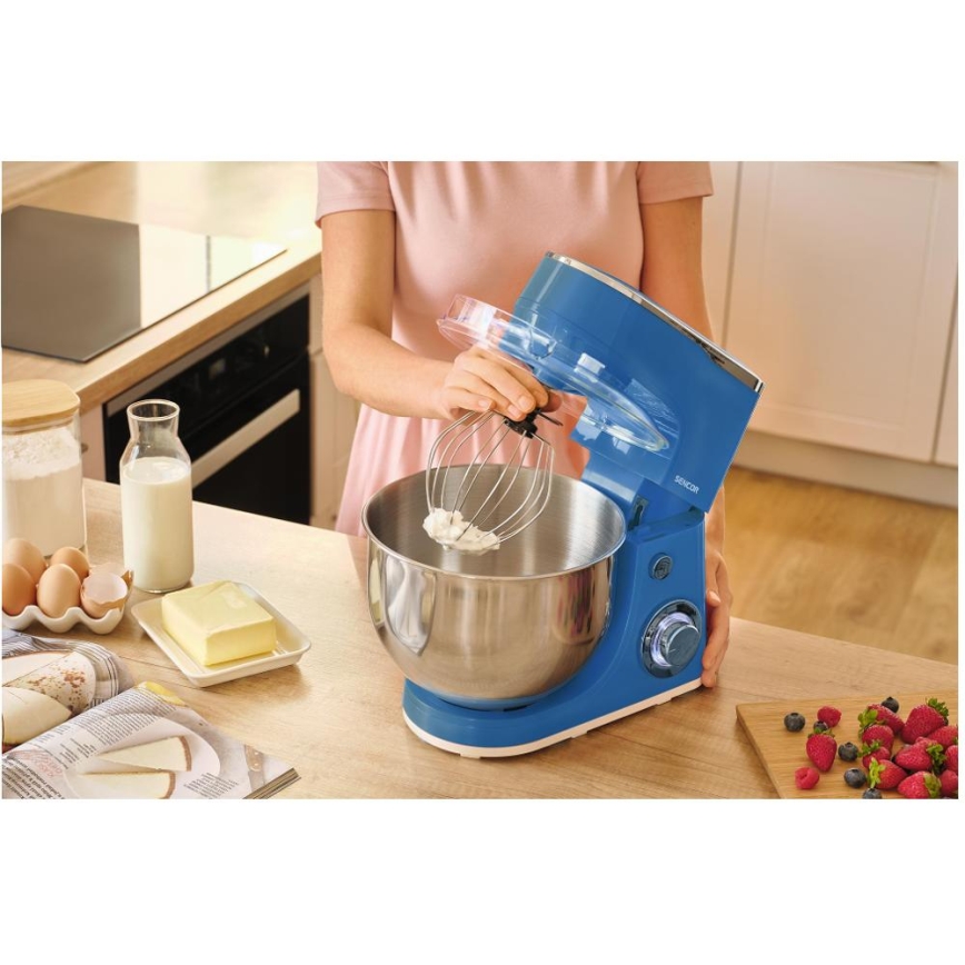 Sencor - Küchenmaschine mit Edelstahlschüssel 1300W/230V blau