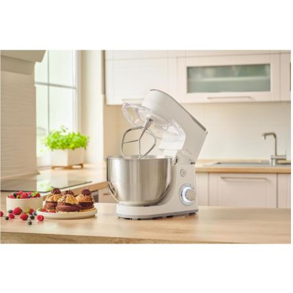 Sencor - Küchenmaschine mit Edelstahlschüssel 1300W/230V weiß