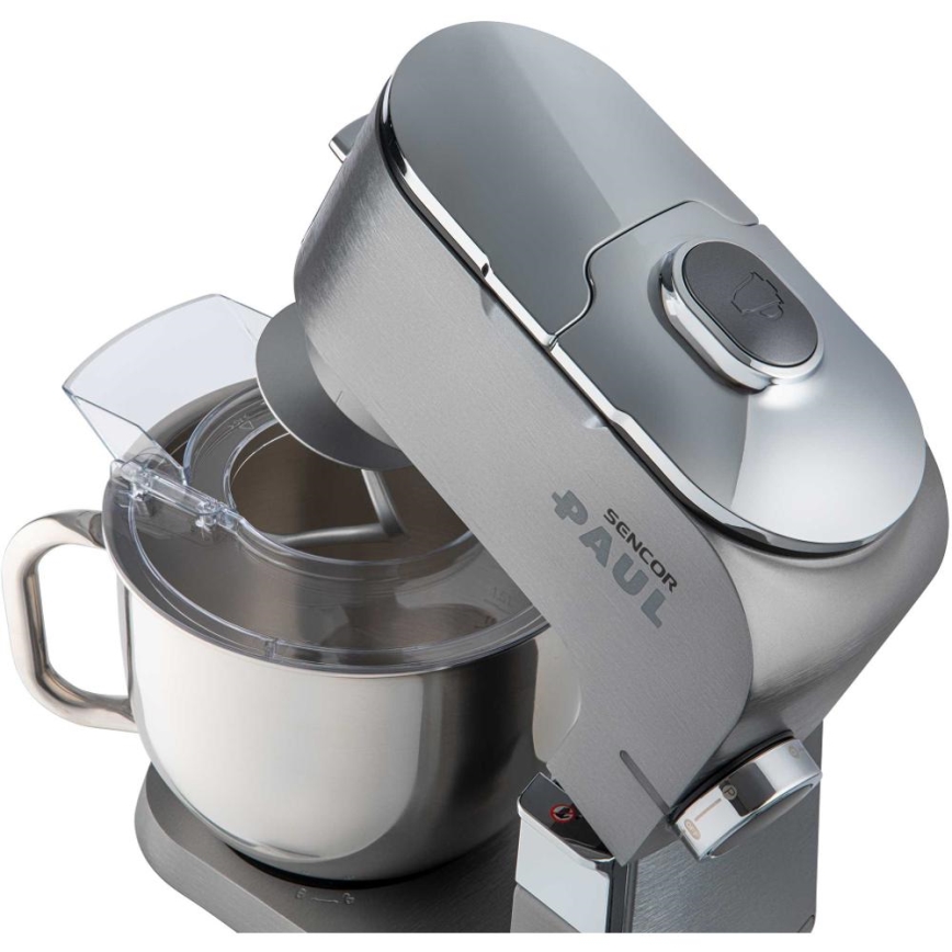 Sencor - Küchenmaschine mit Edelstahlschüssel 1700W/230V matt Chrom